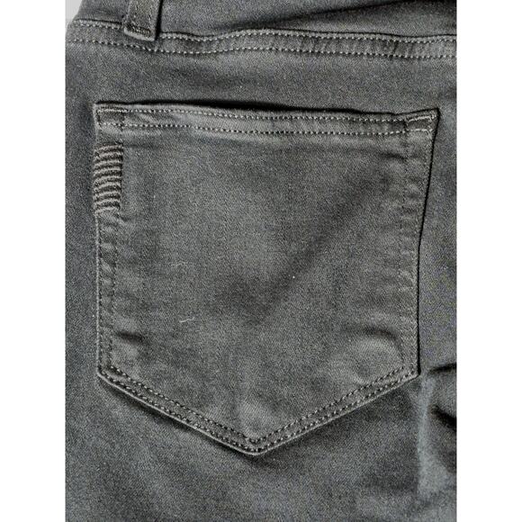 PAIGE Skyline Bootcut Black Jeans Mid Rise Stretch Denim Frayed Hem Size 26 - Picture 13 of 14